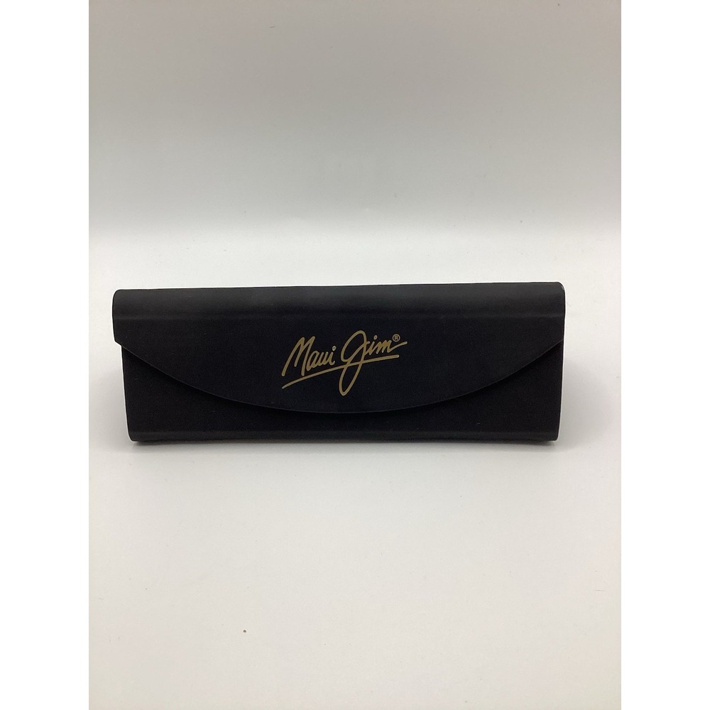Maui Jim Small Magnetic Black Tri-Fold Sunglasses Case with New Cleaning Cloth